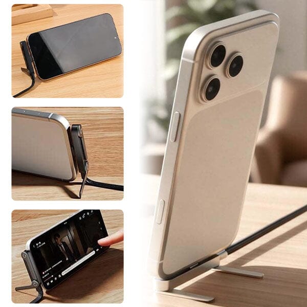 Téléphone posé sur le support du câble VAELT
